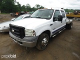 2005 FORD F-350 TRUCK 4 DOOR FLATBED DIESEL AUTO