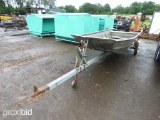 WAR EAGLE ALUM BOAT ON TRAILER W/ GO DEVIL MOTOR