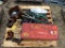 PALLET WITH DOZER TOOTH, HOSES, DEERMAN PIPE CLAMP