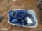 BOX OF LIGHTS, WHEEL COVERS, & MISC