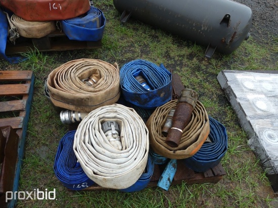 PALLET W/FIRE HOSES
