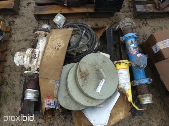 PALLET OF HYDROLIC HOSES AND PUMP