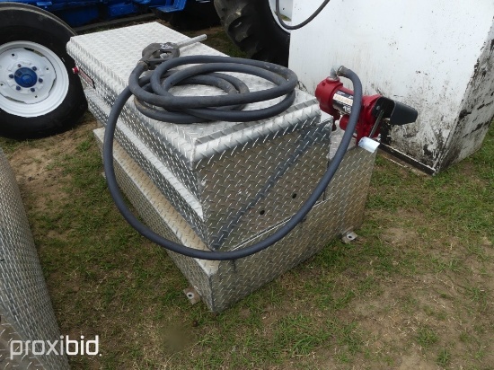 ALUMINUM FUEL TANK, TOOL BOX COMBO W/PUMP