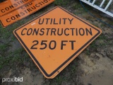3 UTILITY CONSTRUCTION SIGNS