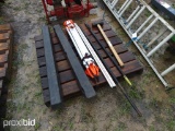 PALLET W/TORCH WRENCHES, SLEDGE HAMMERS, ETC
