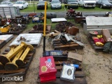 PALLET W/JACK, TOOL BOX, ETC