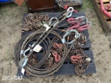 PALLET OF CHAINS AND CABLE