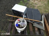 GREASE GUNS, MICROWAVE, SHOVEL, FLOORMAT