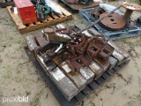 PALLET W/ WELDING RODS, JACK, ETC
