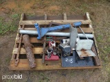 PALLET W/TOOLS & MISC
