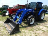 NEW HOLLAND T4.75 TRACTOR CAB AIR 4X4 W/ NH 655 TL