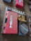 PALLET W/LASER LEVEL, GRINDING WHEELS