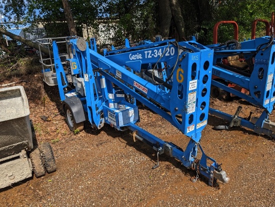 2011 GENIE TZ-34/20MANLIFT ON TRAILER