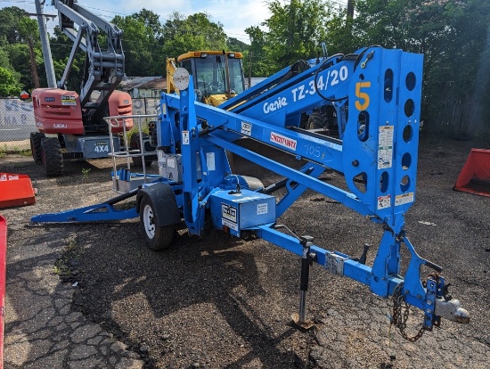 2011 GENIE TZ-34/20 MANLIFT ON TRAILER