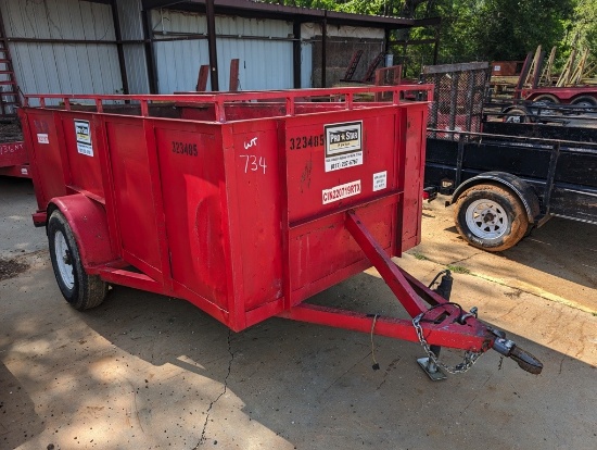 1995 CS BUMPER TRAILER, 5X8 HIGH SIDE