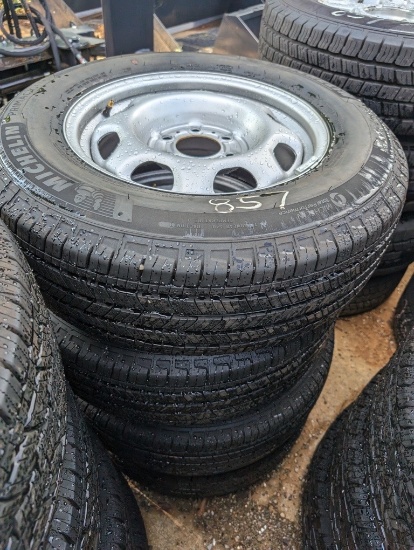 (4) MICHELIN 245/70 R 17 TIRES ON RIMS