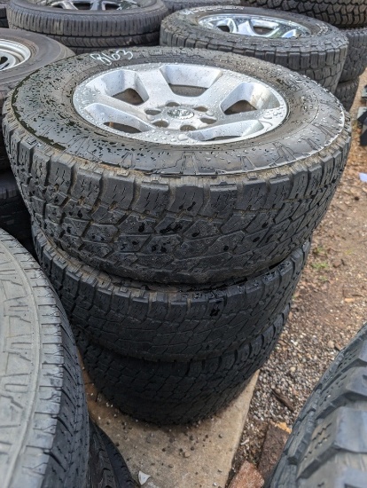 (4) TERRA GRAPPLER LT275/65R18 TIRES W/RIMS