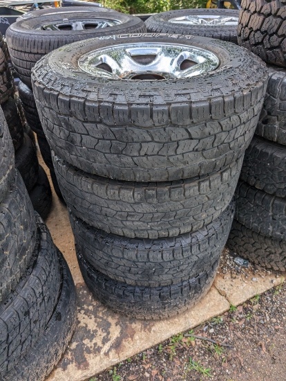 (4) COOPER LT265/70R17 TIRES W/RIMS