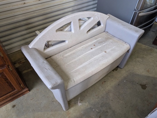 2 KIDS BENCHES, TOYS, BOXES
