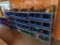 8FT LONG METAL SHELF W/32 ORGANIZER TRAYS