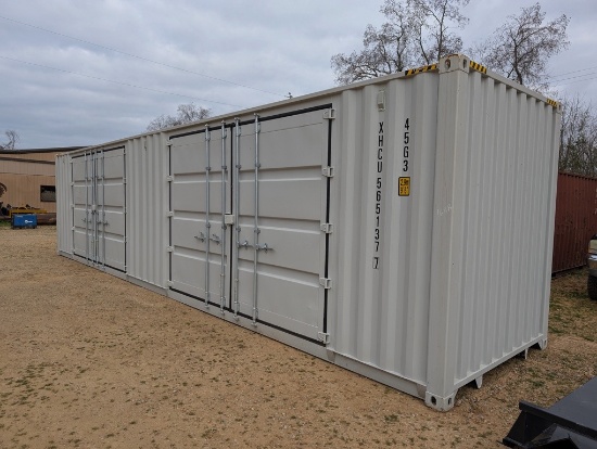 NEW 40FT STORAGE CONTAINER W/2 DOUBLE SIDE DOORS