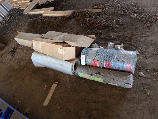2 ROLLS OF NEW CHICKEN WIRE & 4 ROLLS OF VISQUEEN