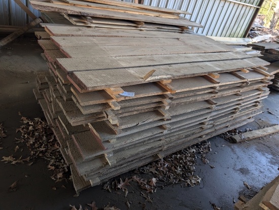 STACK OF OAK BOARDS