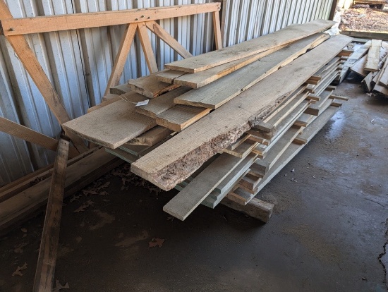 STACK OF OAK BOARDS