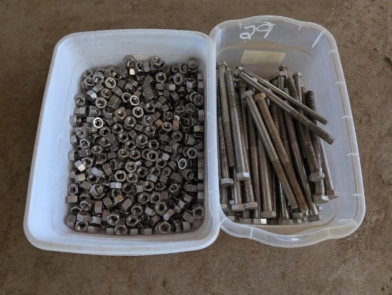 BOX OF BOLTS & NUTS