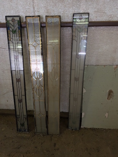 (4) PIECES OF STAINED GLASS WINDOWS