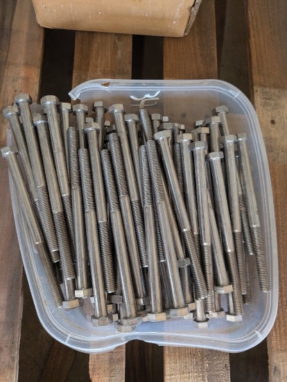 BOX OF NEW BOLTS