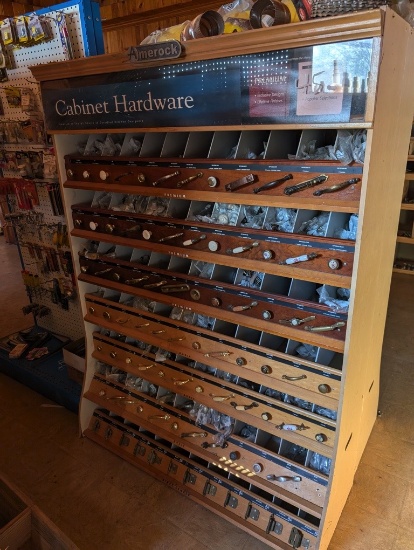 HARDWARE CABINET SHELF W/84 COMPARTMENT ORGANIZERS