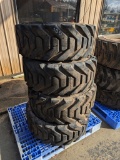 (4) 14-17.5 FORKLIFT TIRES ON RIMS