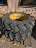 (2) 14.9-28 TRACTOR TIRES ON RIMS