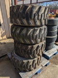 (4) 15-19.5 FORKLIFT TIRES ON RIMS