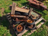 PALLET W/I BEAM ROLLER WHEELS