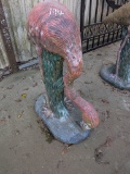 FLAMINGO STATUE DRINKING WATER