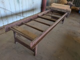 METAL ROLLER TABLE, 8FT LONG