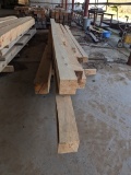 APPROX (6) 6X6 WOODEN BEAMS & MISC WOOD