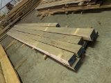 9 WOODEN BEAMS 15FT LONG