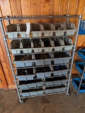 ROLLING 7 SHELF CART W/NEW HEAVY DUTY BOLTS