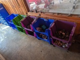 10 ORGANIZER BOXES W/BOLTS, CLAMPS, MISC