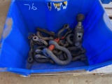 BOX OF SHACKLES, GOOSENECK BALL, ETC
