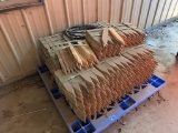 PALLET W/WOODEN STAKES