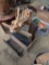ANTIQUE WOODEN TRAIN, SCRUB BOARD, ETC