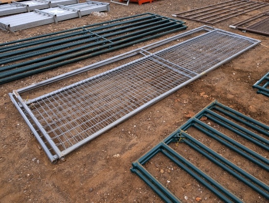 (2) NEW 14FT GATES, SILVER
