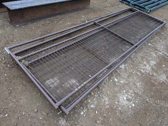 (3) PRIEFERT 14FT GATES, BROWN