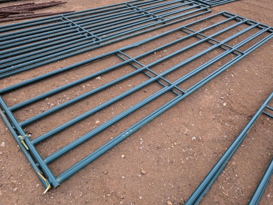 (2) PRIEFERT 16FT GATES, GREEN