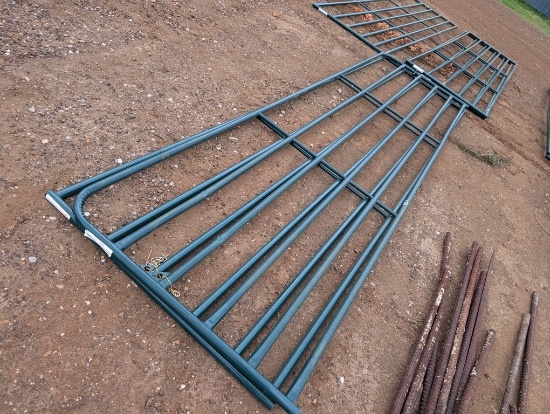 (2) PRIEFERT 16FT GATES, GREEN