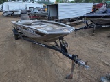 1999 BASS TRACKER PRO TEAM 175 BOAT ON TRAILER